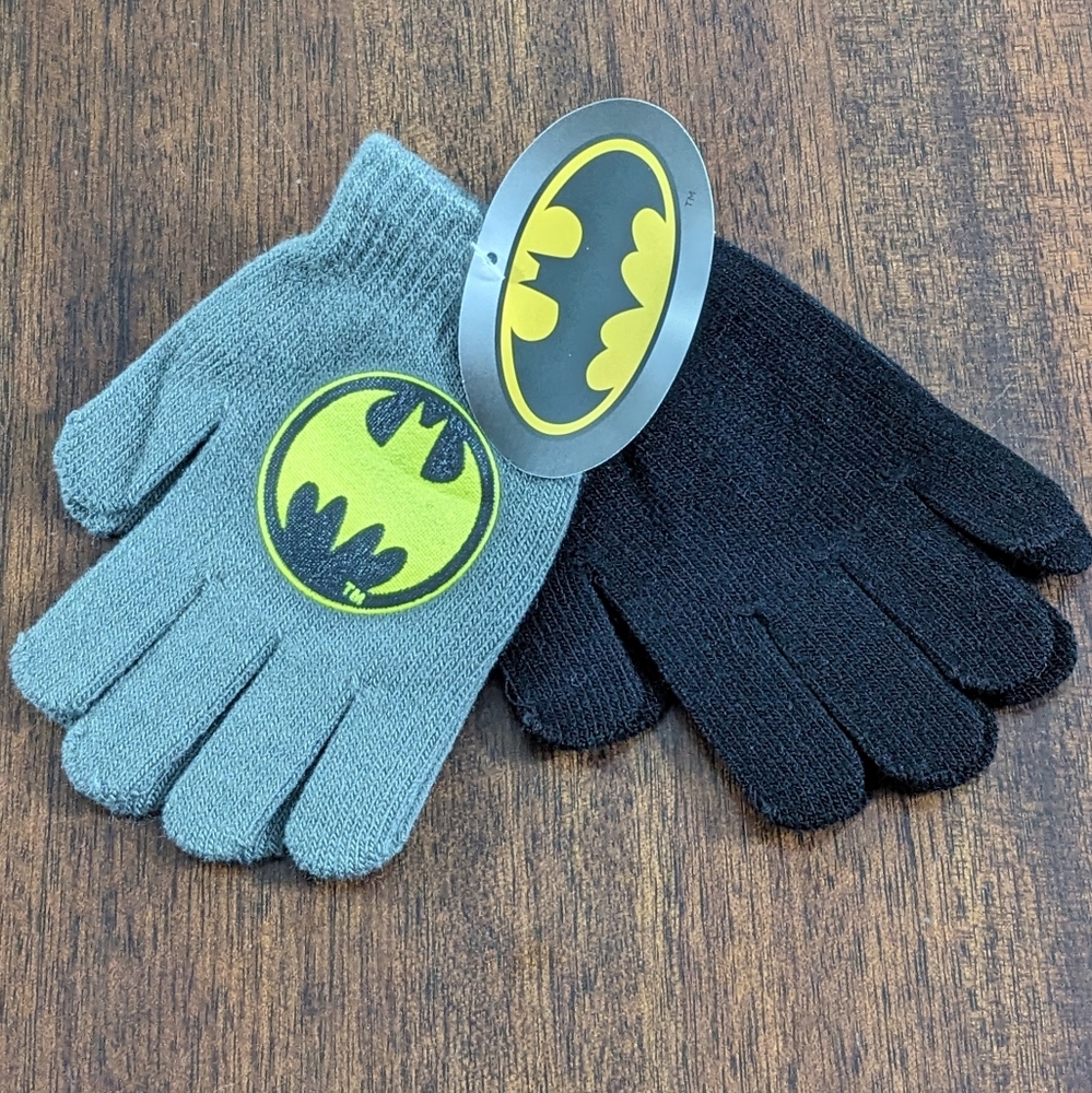 DC Comics Batman Boys Gloves, New With Tag